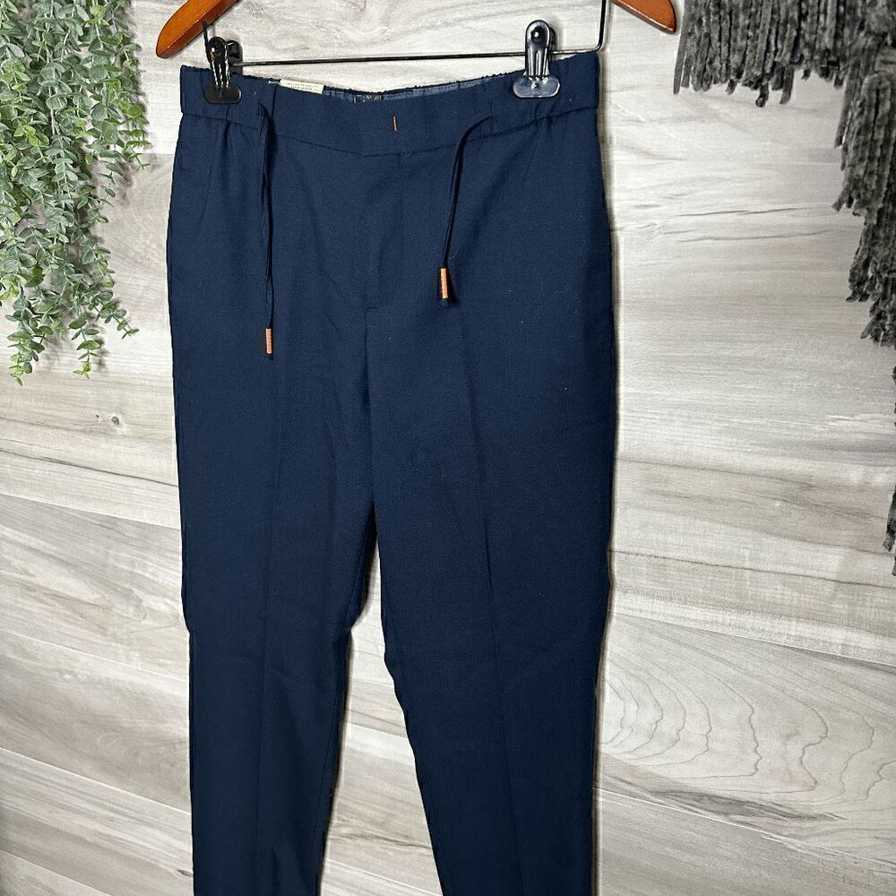 Scotch and Soda Mens Navy Wool Finch Tapered Fit Ankle Length Pants Size Small - Picture 11 of 12